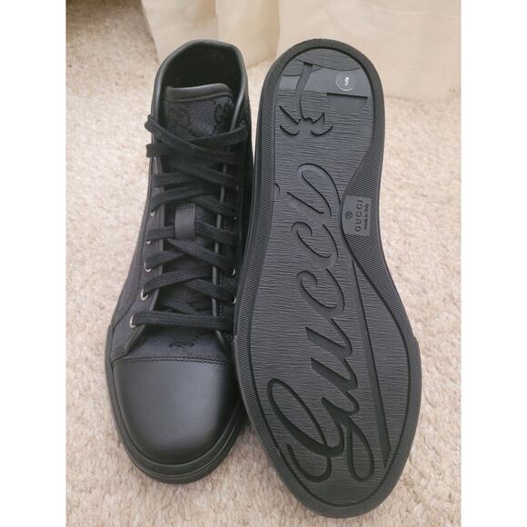 AUTHENTIC GUCCI GG Canvas Sneakers Men's Black 426188 SZ 5 - Picture 5 of 8